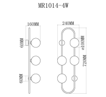 Настенный светильник MyFar Stacy MR1014-4W