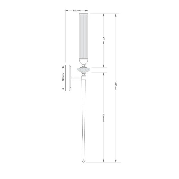 Настенный светильник KUTEK CANTU CAN-K-1(ZM)SZ/50