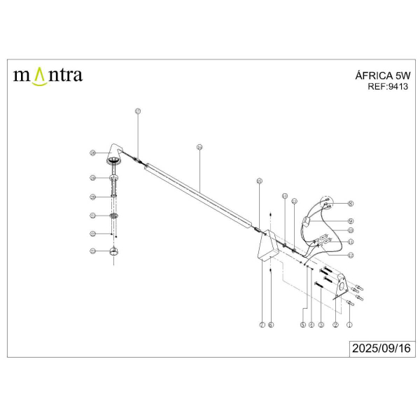 Настенный светильник Mantra Africa 9413