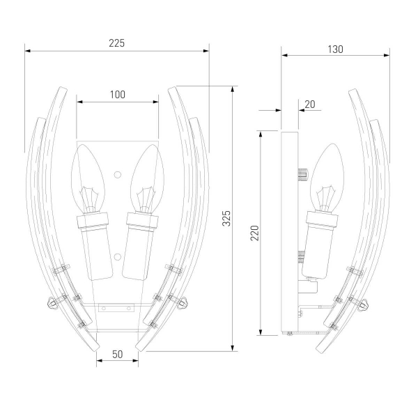 Настенный светильник Eurosvet Flowers 101015 латунь a072175