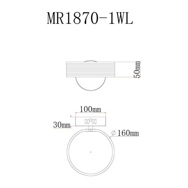 Настенный светодиодный светильник MyFar Vinsent MR1870-1WL