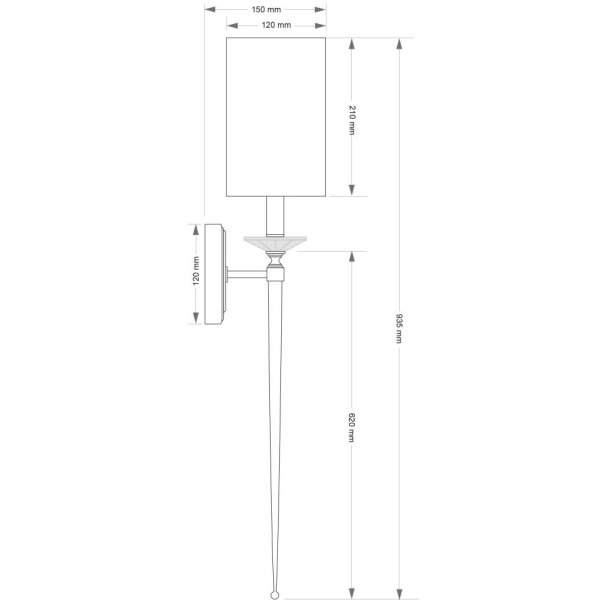 Настенный светильник KUTEK CANTU CAN-K-1(N/A)ZOL