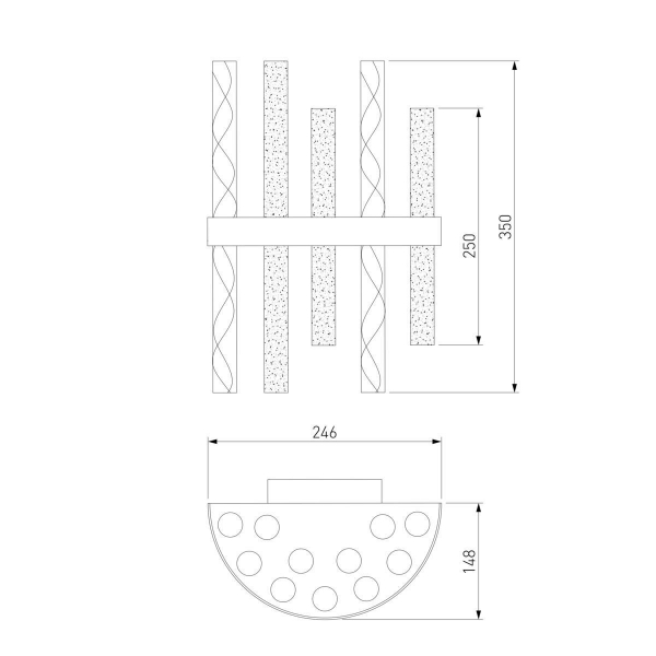 Настенный светильник Bogates Hollis 367/2 никель