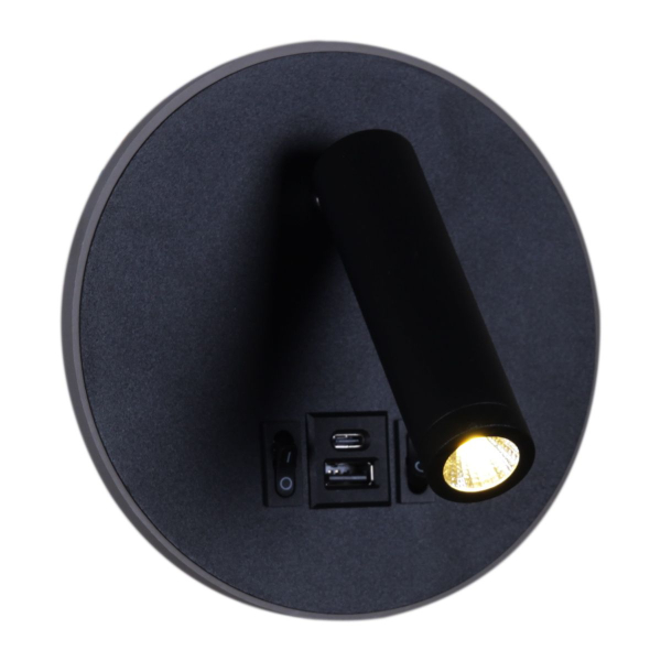 Настенный светодиодный светильник Reluce 86203-9.2-001KT LED12W+USB BK Настенный светодиодный светильник Reluce 86203-9.2-001KT LED12W+USB BK