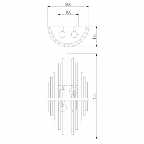Настенный светильник Bogates Eclipse Allure 355/2 хром