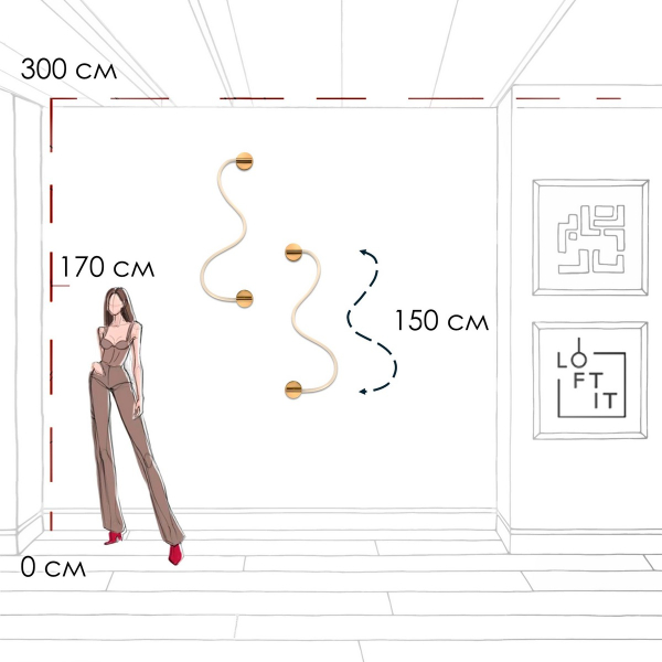 Настенный светильник LOFT IT Thread 10388W Brass Настенный светильник LOFT IT Thread 10388W Brass