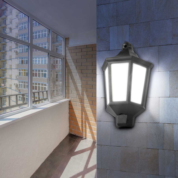 Садово-парковый светильник ЭРА «Ника» НБУ 06-60-003 60Вт черный белое основание матовый Б0061158