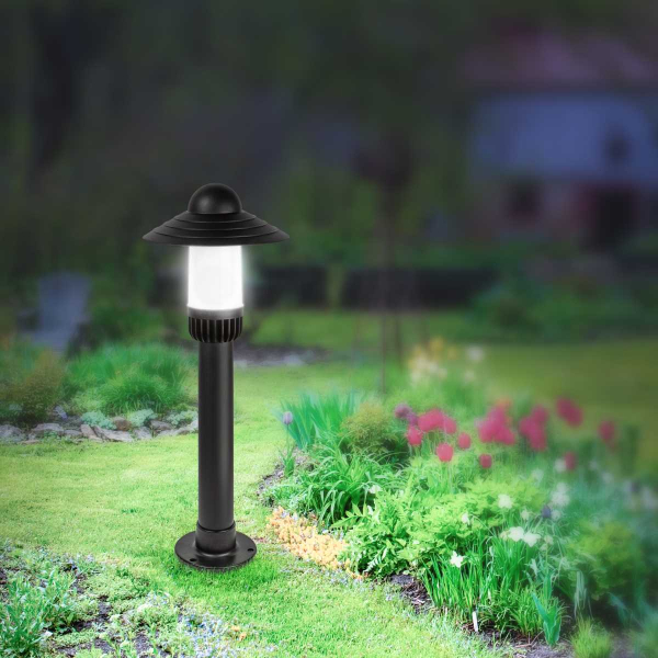 Садово-парковый светильник ЭРА «Поллар» НТУ 01-60-008 напольный черный IP54 Е27 max60Вт h660мм Б0057494