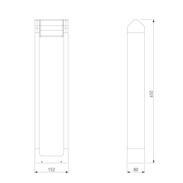 Уличный светодиодный светильник Elektrostandard Dors F LED (35163/F) 3000K черный a072078