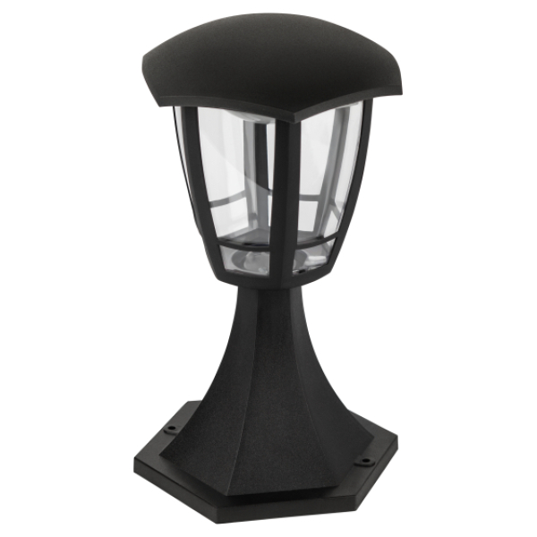 Садово-парковый светильник ЭРА «Валенсия 1» ДТУ 07-8-003 черный 6-гранный напольный IP44 светодиодный 8Вт 3000K Б0064200