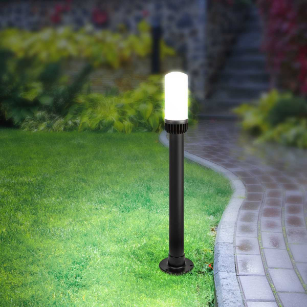 Садово-парковый светильник ЭРА «Поллар» НТУ 01-60-012 напольный черный IP54 Е27 max60Вт h840мм Б0057491