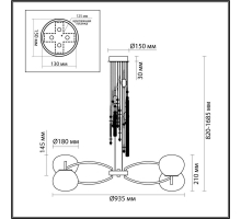 Подвесная люстра Odeon Light Exclusive Modern Fiolent 5432/8