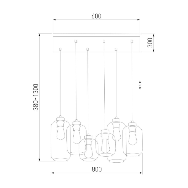 Подвесная люстра TK Lighting 3176 Marco Brown