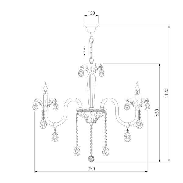 Подвесная люстра Bogates Lecce 310/8 Strotskis