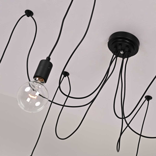 Подвесная люстра Imperium Loft Spider Black L6 352852-26