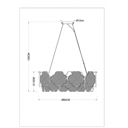 Подвесная люстра Arte Lamp Mallika A4077SP-7GO