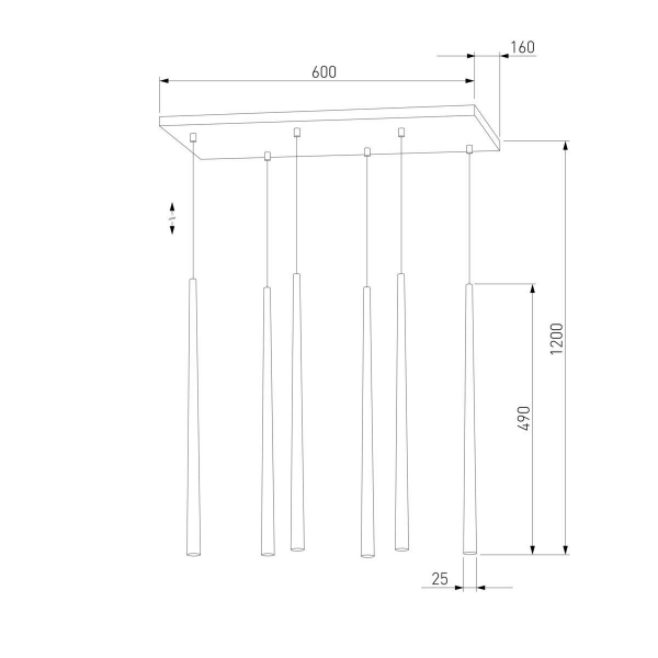 Подвесная люстра TK Lighting 6428 Piano White