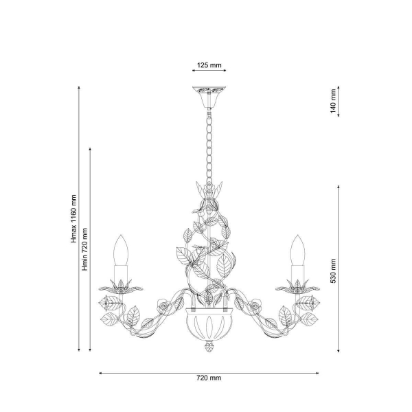 Подвесная люстра Lucia Tucci Fiori Di Rose 185.8