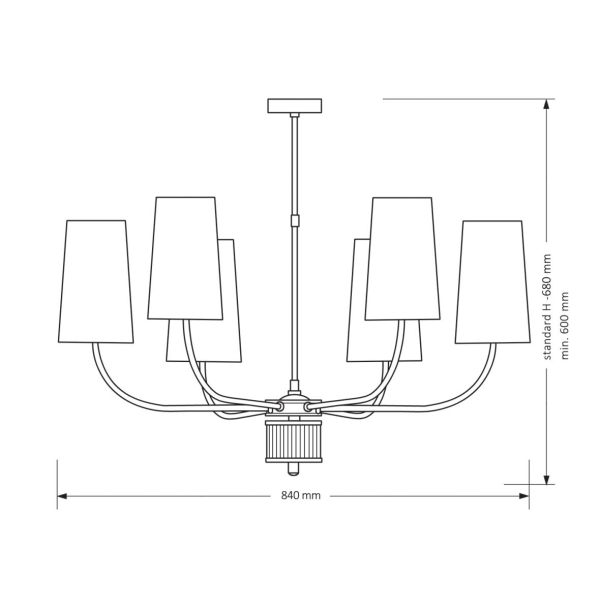 Подвесная люстра KUTEK MOOD Pesaro PES-ZW-6(Z)