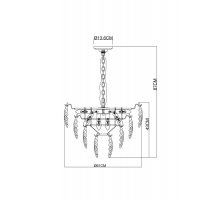 Подвесная люстра Arte Lamp Lilly A4070LM-9GO