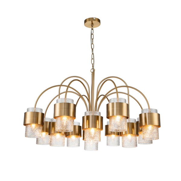 Подвесная люстра Indigo ELEGANZA 12019/A/12P Brass V000324 Подвесная люстра Indigo ELEGANZA 12019/A/12P Brass V000324