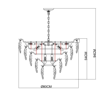 Подвесная люстра Arte Lamp Lilly A4070LM-12GO