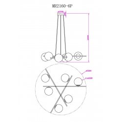 Подвесная люстра MyFar Ilana MR2160-6P