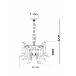 Подвесная люстра Arte Lamp Maya A4072LM-6GO