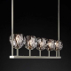 Подвесная люстра Imperium Loft Rh Boule De Cristal Linear Chandelier 5 Nickel 240205-22