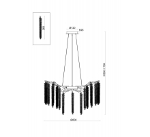 Подвесная люстра Freya Mineral FR1010PL-08G