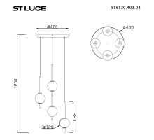 Подвесная светодиодная люстра ST Luce Peek SL6120.403.04