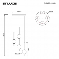 Подвесная светодиодная люстра ST Luce Peek SL6120.403.04