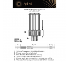 Подвесная люстра Aployt Francesca APL.859.06.27