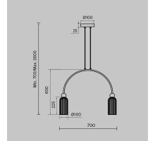 Подвесная люстра Maytoni Antic MOD302PL-02CG