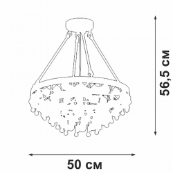 Подвесная люстра Vitaluce V5352-1/5S