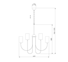 Подвесная люстра Eurosvet Abbey 60164/6 никель