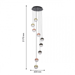 Подвесная светодиодная люстра Favourite Luna 4371-9P