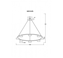 Подвесная светодиодная люстра MyFar Milla MR2310-8PL
