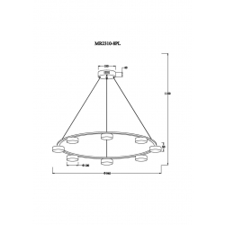 Подвесная светодиодная люстра MyFar Milla MR2310-8PL