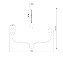 Подвесная люстра Eurosvet Calyx 60169/8 никель