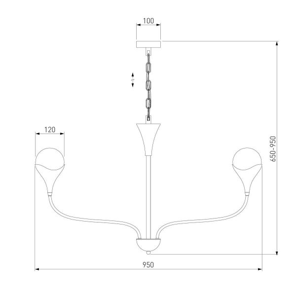 Подвесная люстра Eurosvet Calyx 60169/8 никель