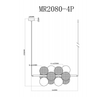 Подвесная люстра MyFar Michelle MR2080-4P