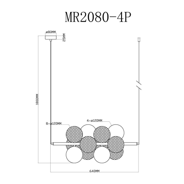 Подвесная люстра MyFar Michelle MR2080-4P