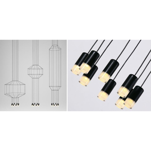 Подвесная люстра Imperium Loft Vibia Wireflow 84527-22 Подвесная люстра Imperium Loft Vibia Wireflow 84527-22