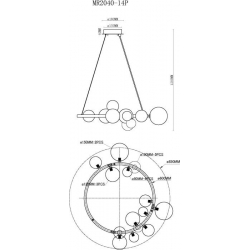 Подвесная люстра MyFar George MR2040-14P