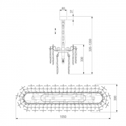 Подвесная люстра Bogates Leaf 370