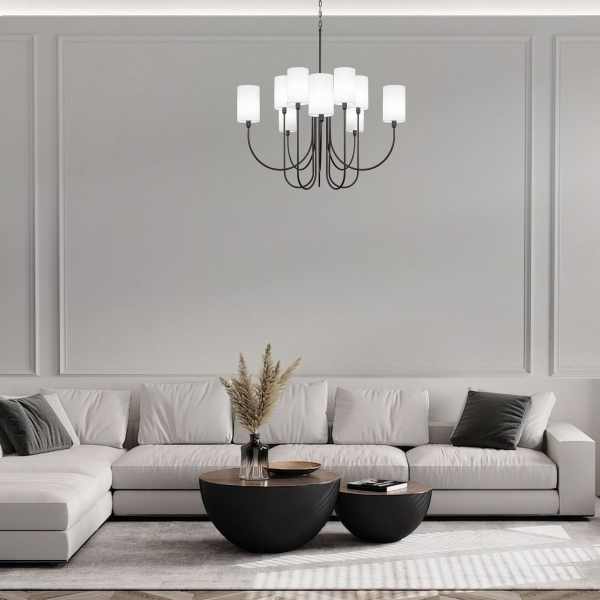 Подвесная люстра Eurosvet Abbey 60164/10 черный Smart