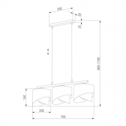 Подвесная люстра TK Lighting 4821 Grant White