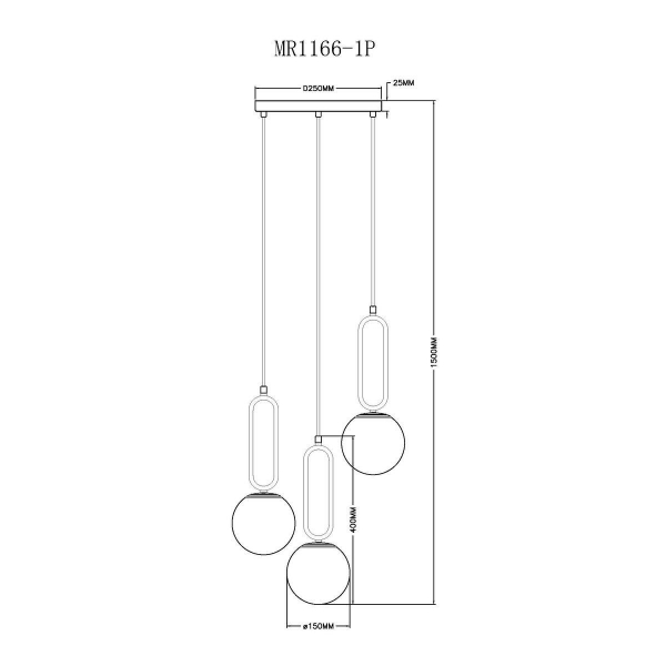 Подвесная люстра MyFar Pierre MR1166-1P