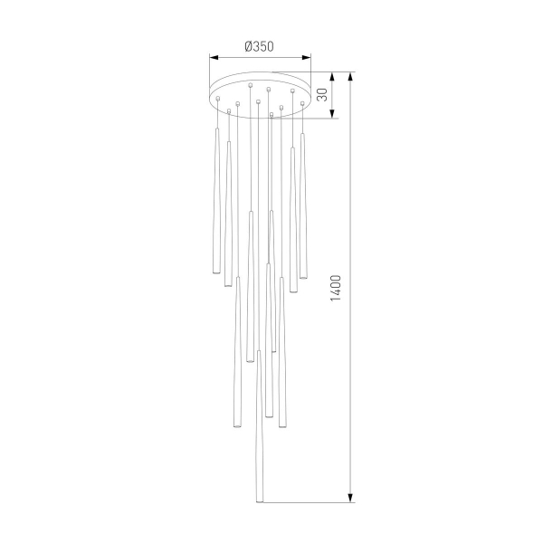 Подвесная люстра TK Lighting 10114 Piano